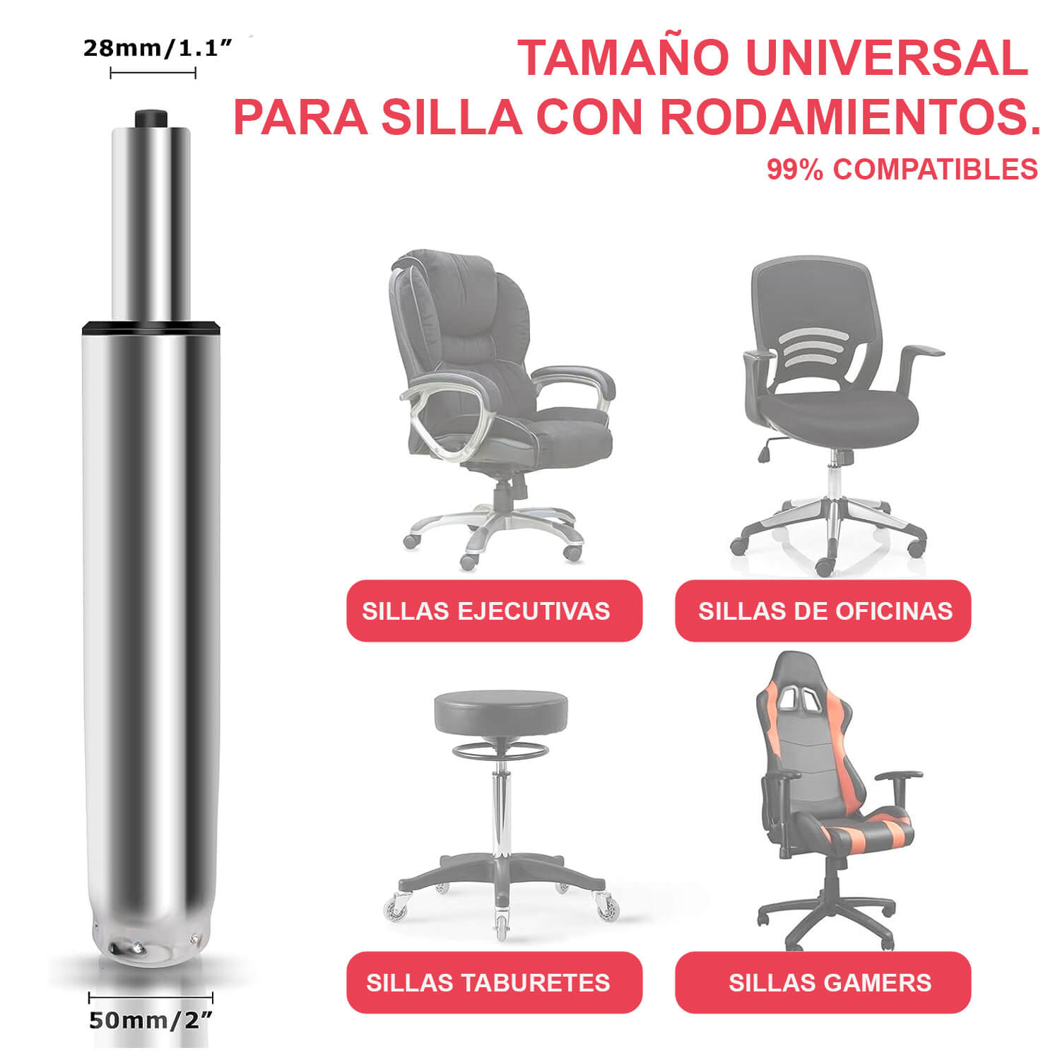 Hidráulico para Sillas 2 Hidráulico para Sillas - Imagen 2