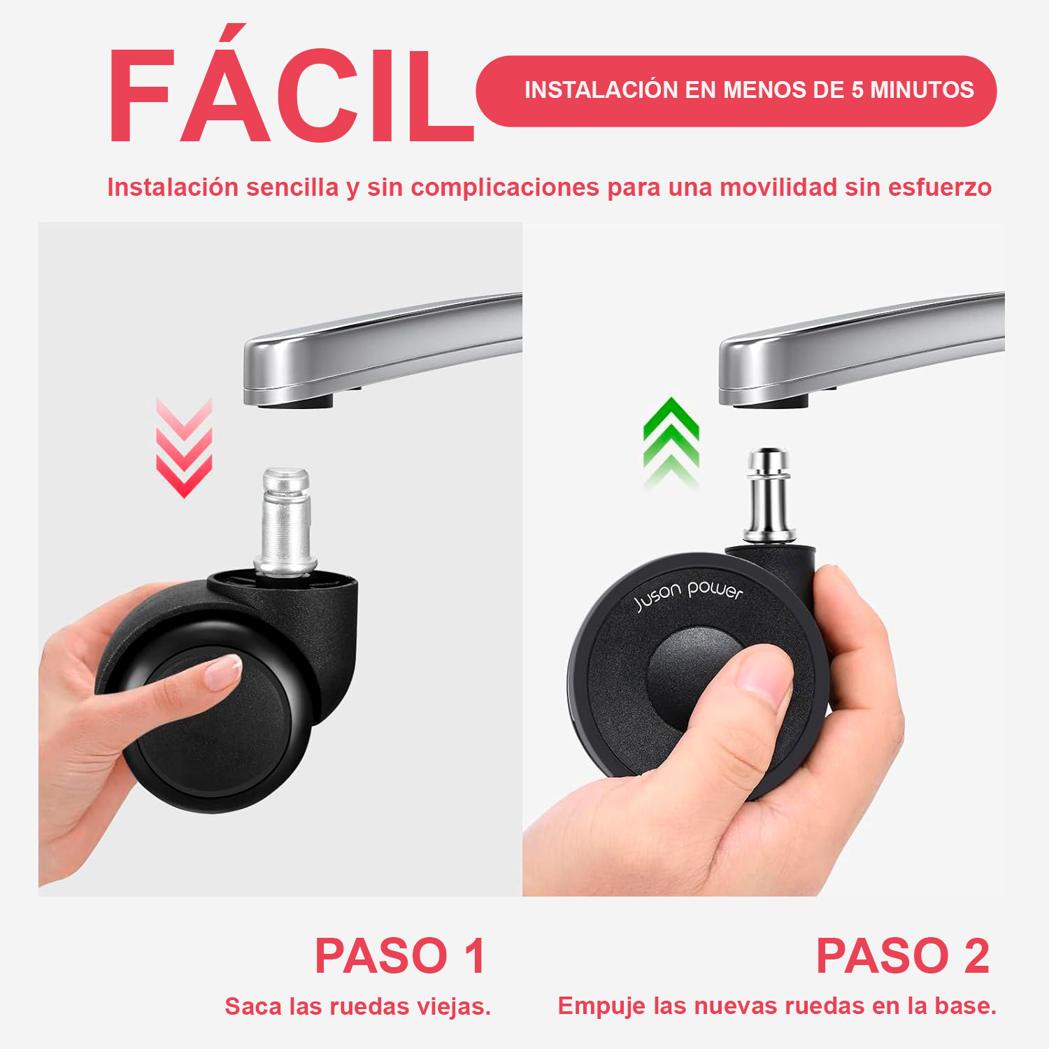 Ruedas de Nylon 75mm 3 Ruedas de Nylon 75mm - Imagen 3
